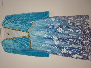 Kids Costumes to Hire - Light Blue Dress  - Velvet Bodice - 7-8 Years